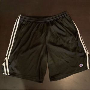 Men's black Champion athletic shorts